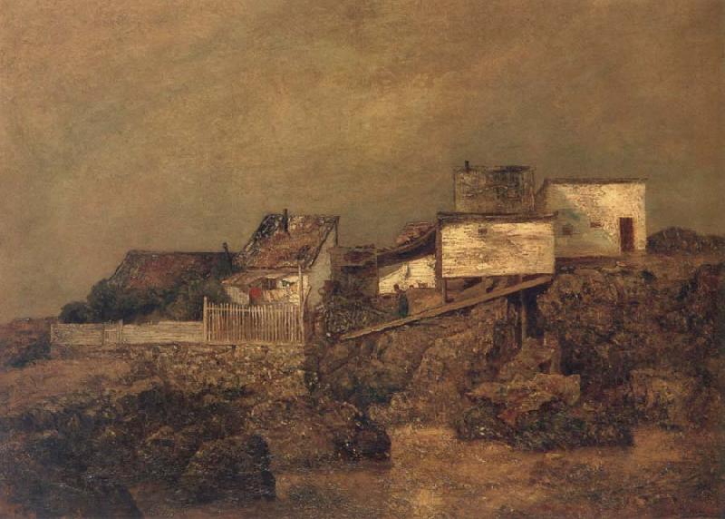 Ralph Blakelock Old New York Shanties at 55th Street and 7th Avenue Germany oil painting art